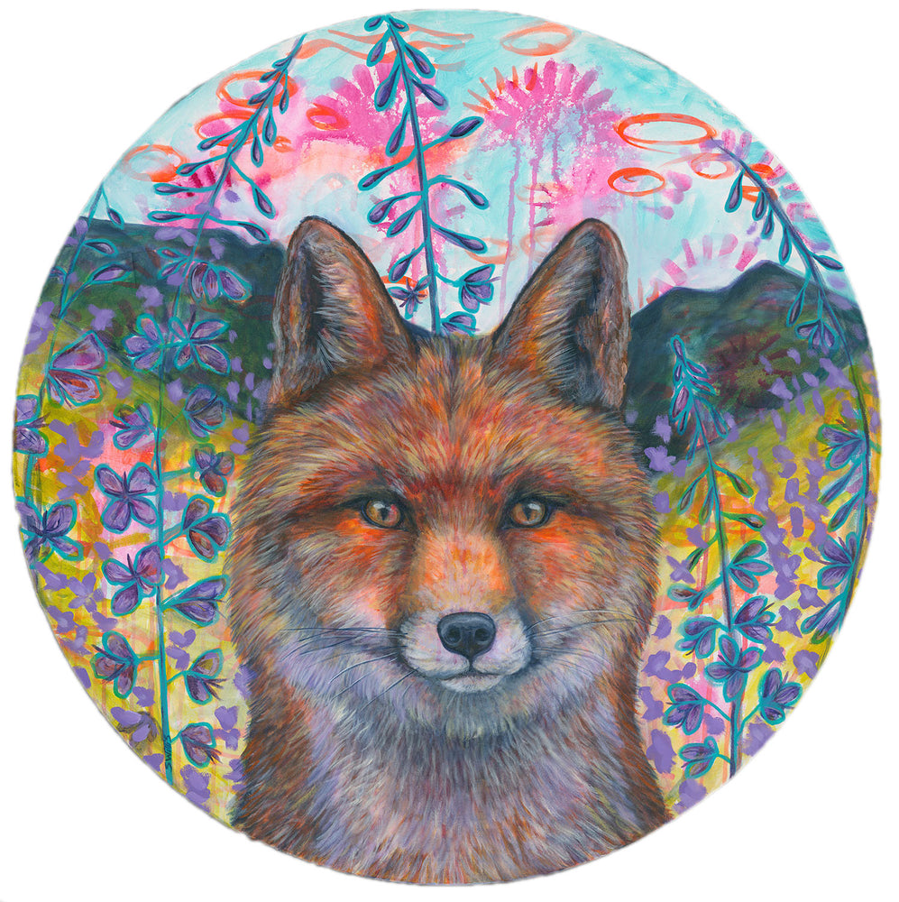 "Keep Close to Natures Heart" - Fox & Fireweed- 28" Round