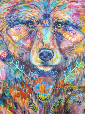 
            
                Load image into Gallery viewer, &amp;quot;The Markings on My Heart&amp;quot; - Mama and Baby Bear - 36x36&amp;quot;
            
        