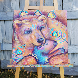 
            
                Load image into Gallery viewer, &amp;quot;The Embrace 1&amp;quot; - Mama and Baby Bear - 20x20&amp;quot;
            
        
