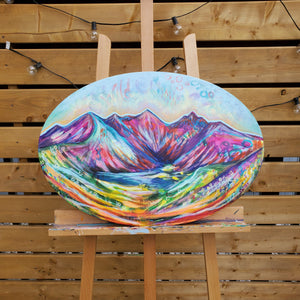 Mountains Are My Happy Place - Jasper Skyline Trail & Wildflowers - 20x24"