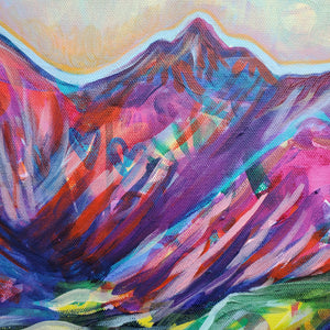 Mountains Are My Happy Place - Jasper Skyline Trail & Wildflowers - 20x24"