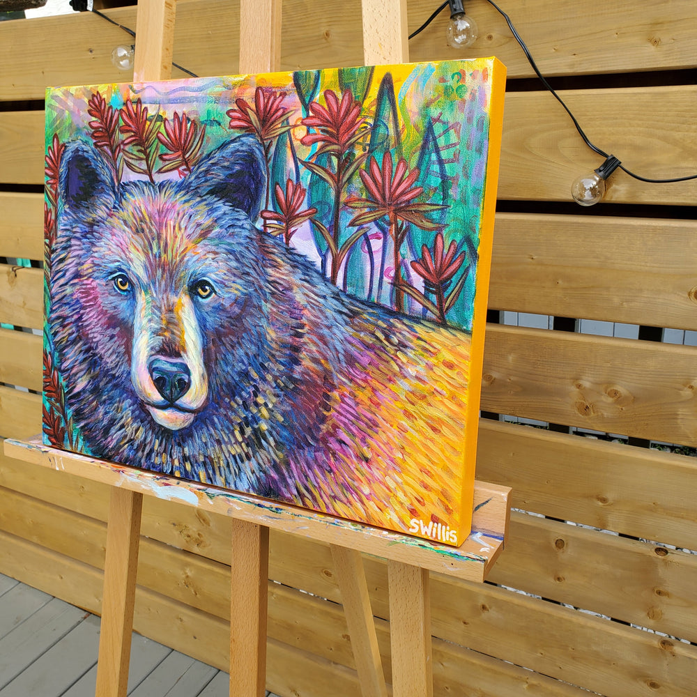 
            
                Load image into Gallery viewer, Where the Wild Things Grow - Bear &amp;amp; Red Paintbrushes 16x20&amp;quot;
            
        