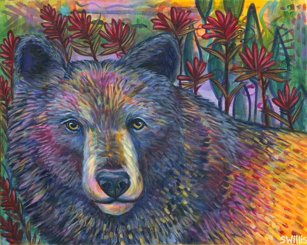 
            
                Load image into Gallery viewer, Where the Wild Things Grow - Bear &amp;amp; Red Paintbrushes 16x20&amp;quot;
            
        